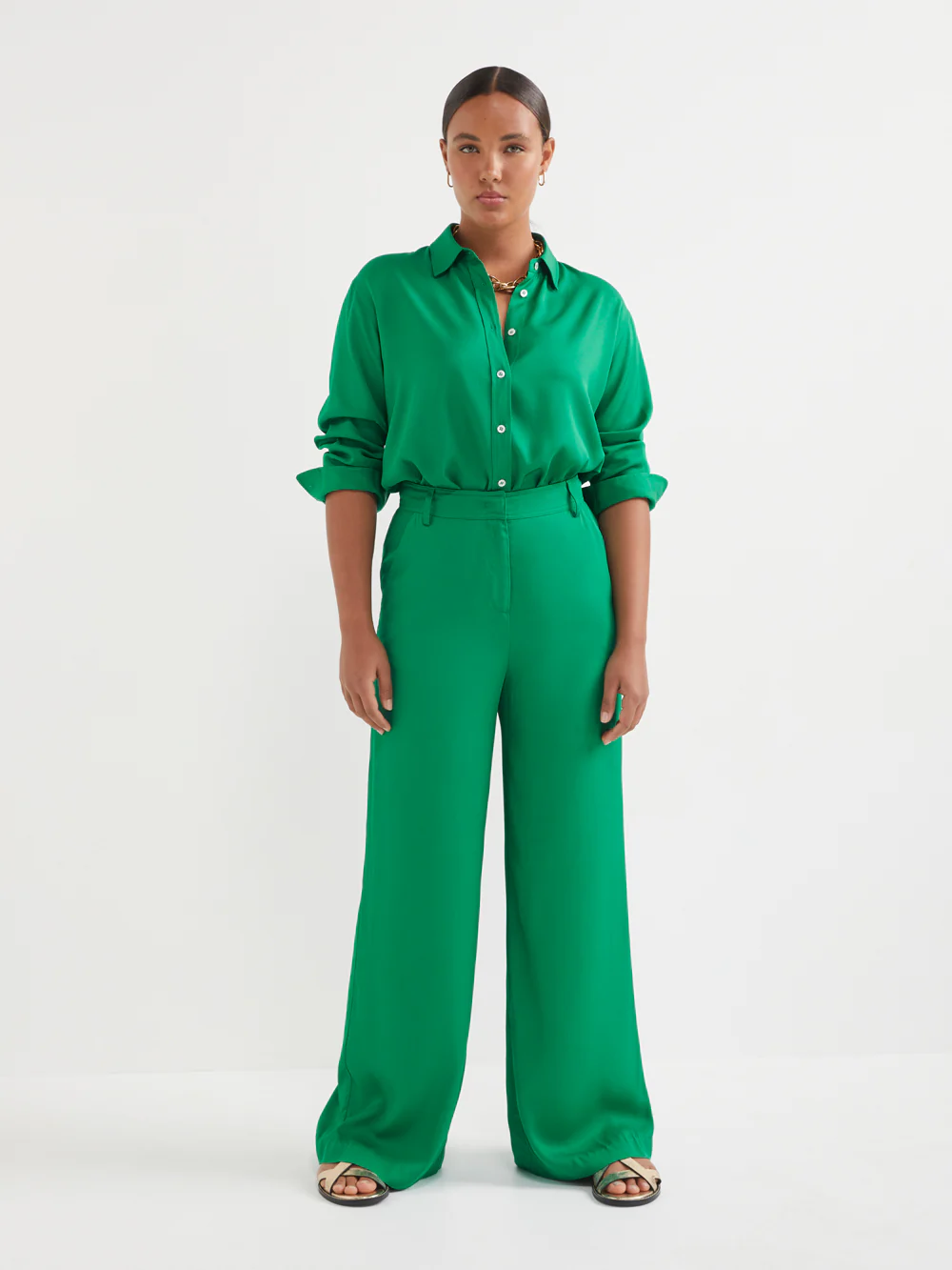 The Silky Twill Long Line Shirt - Image 2