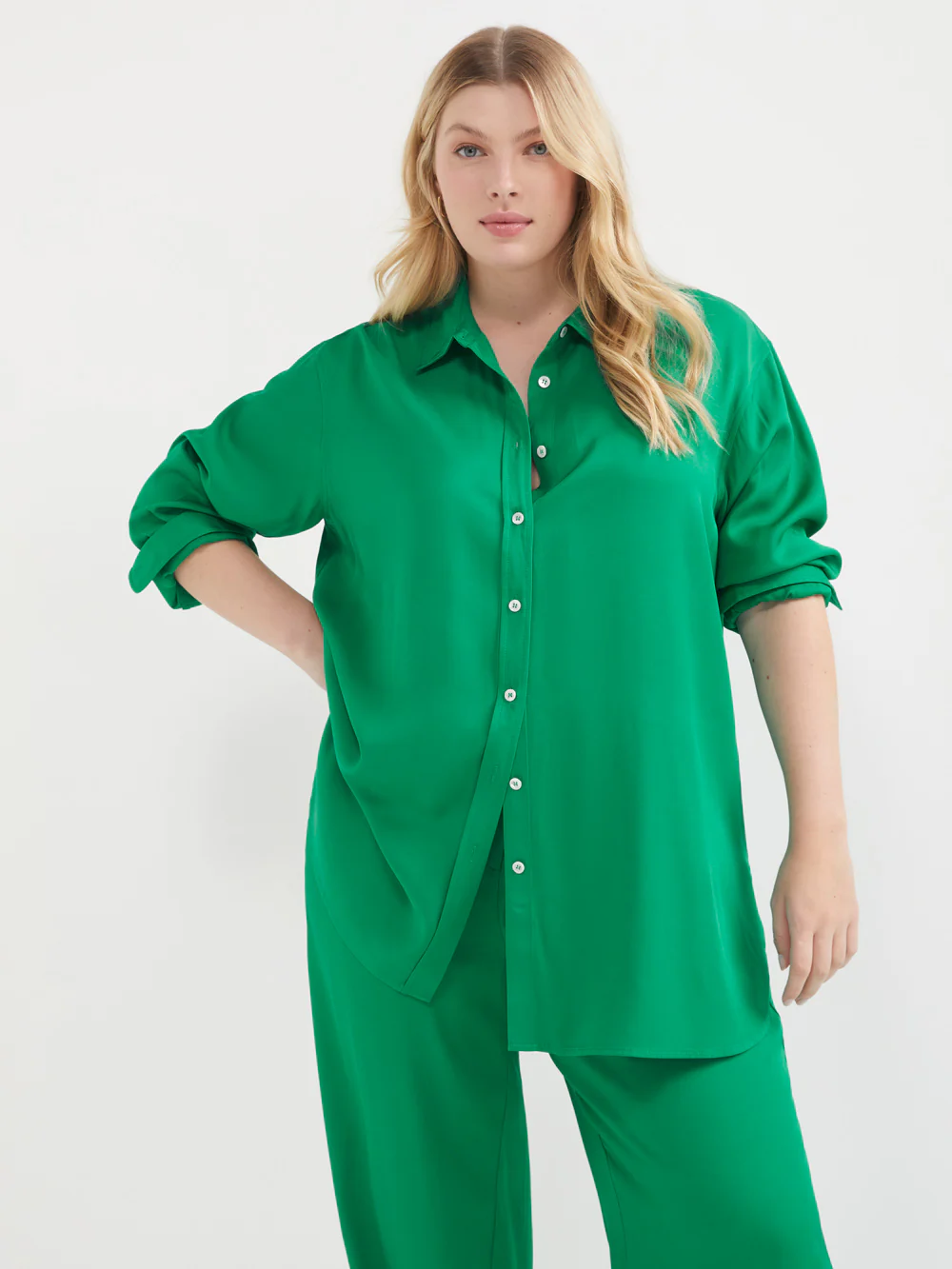 The Silky Twill Long Line Shirt - Image 5