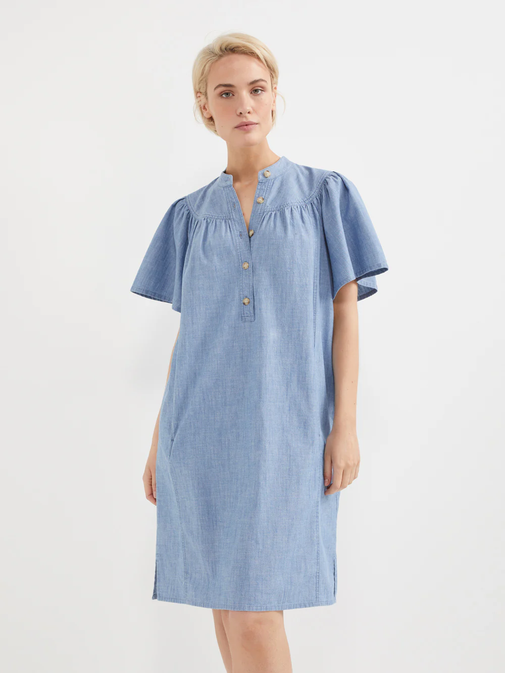 The Soft Chambray Shirt Dress