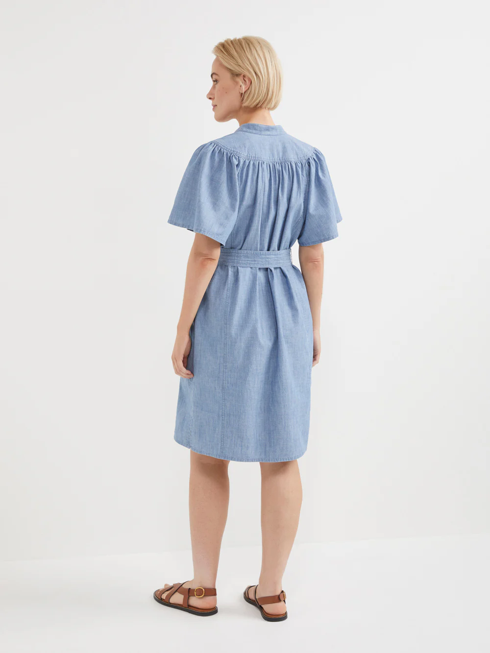 The Soft Chambray Shirt Dress - Image 3
