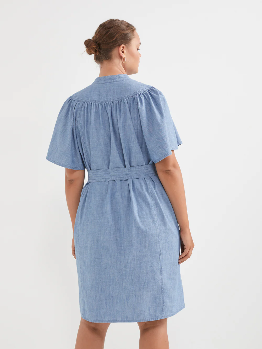 The Soft Chambray Shirt Dress - Image 8