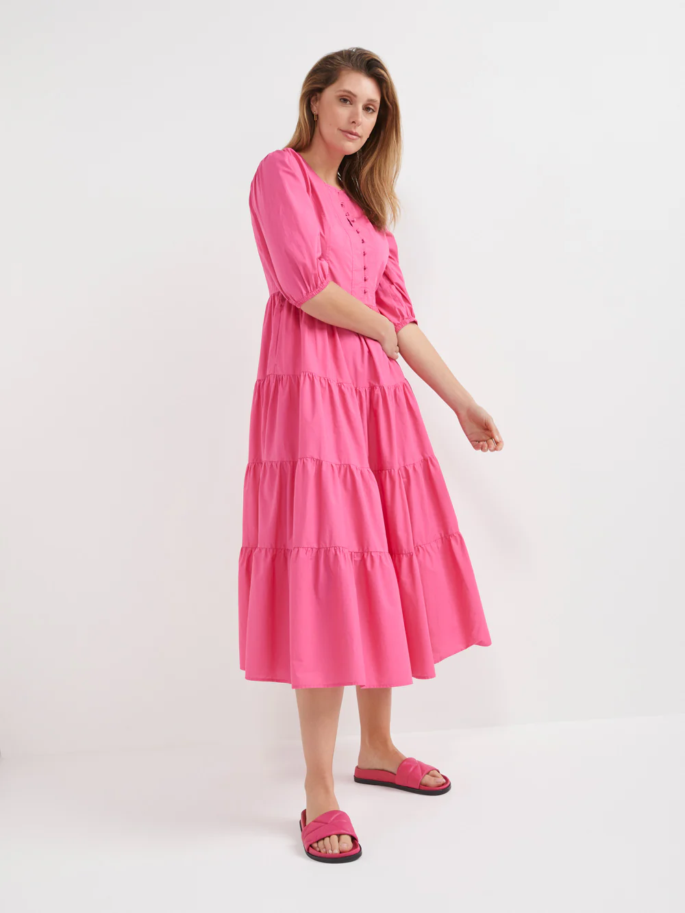The Soft Cotton Tiered Dress