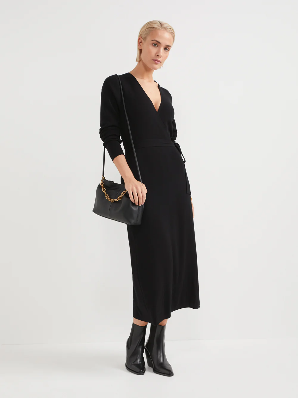 The Soft Knit Wrap Dress