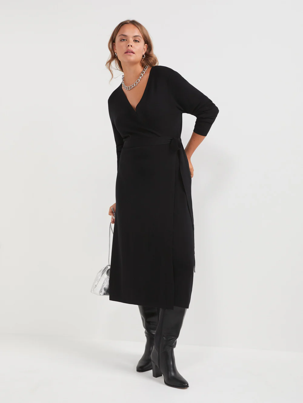 The Soft Knit Wrap Dress - Image 5