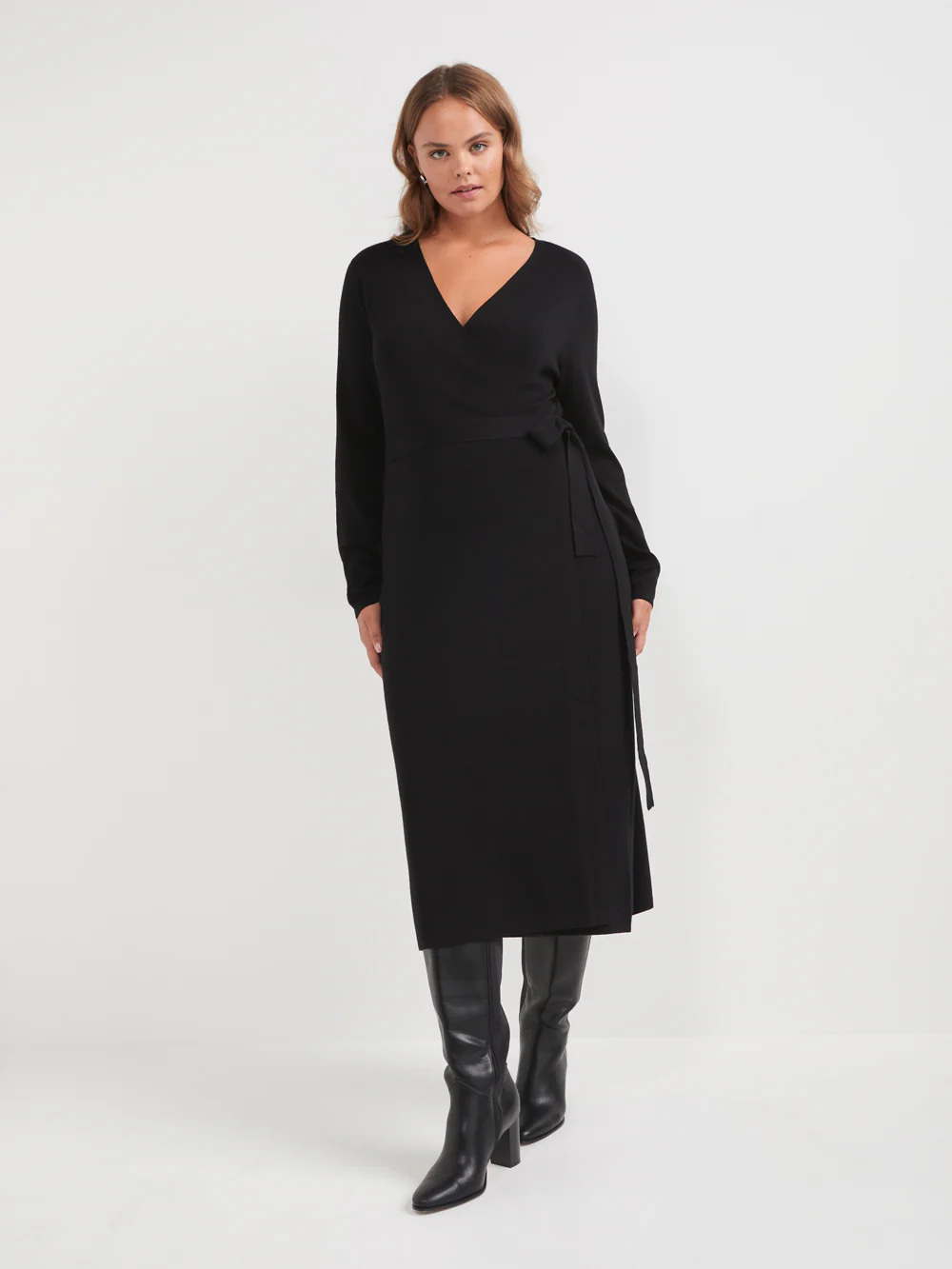 The Soft Knit Wrap Dress - Image 8