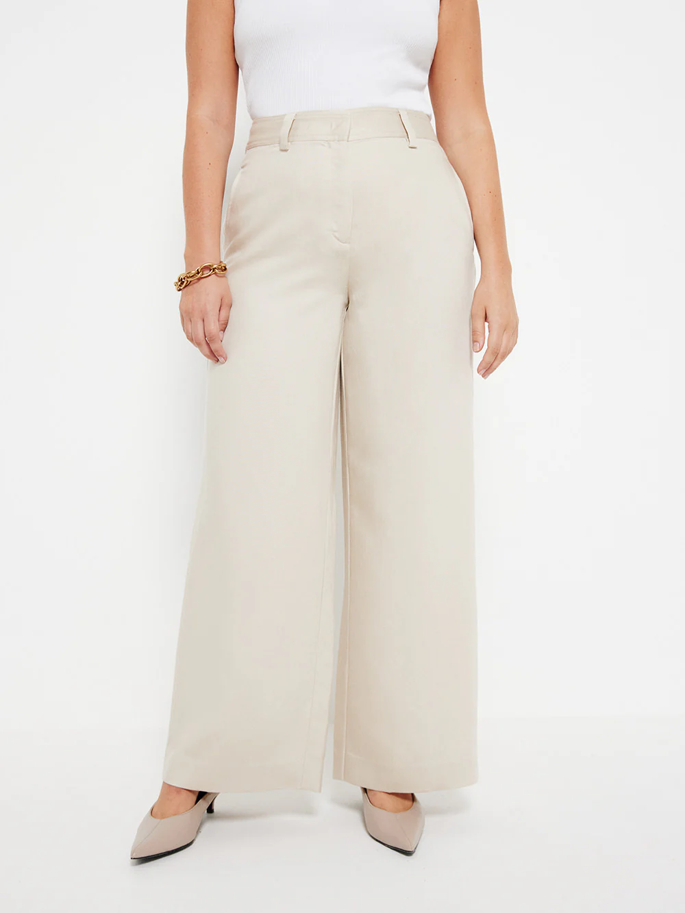 The Soft Twill Wide Leg Trouser - Image 3