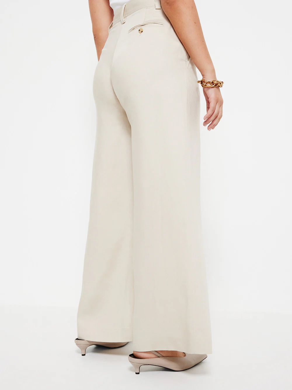 The Soft Twill Wide Leg Trouser - Image 4