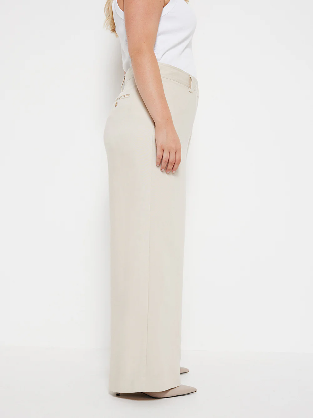The Soft Twill Wide Leg Trouser - Image 7