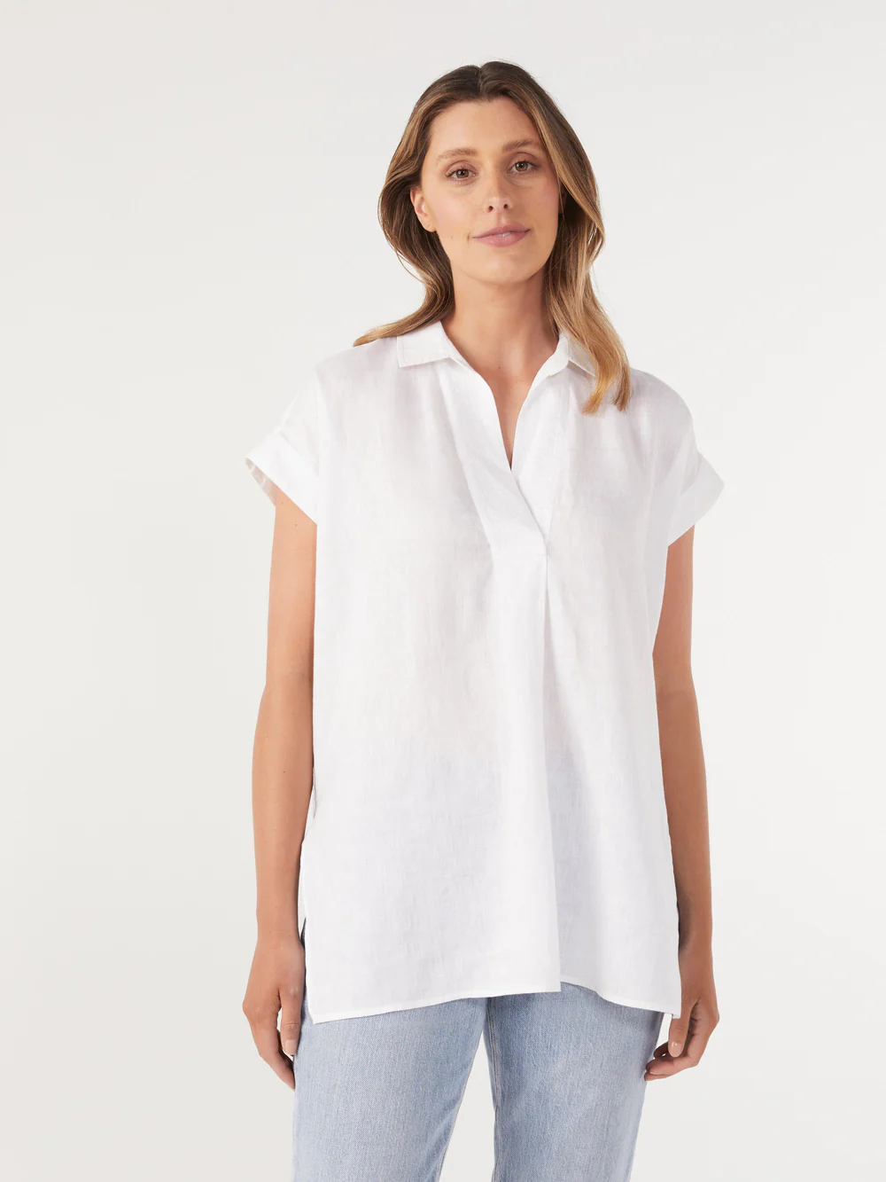 The Stitch Detail Linen Tunic - Image 2