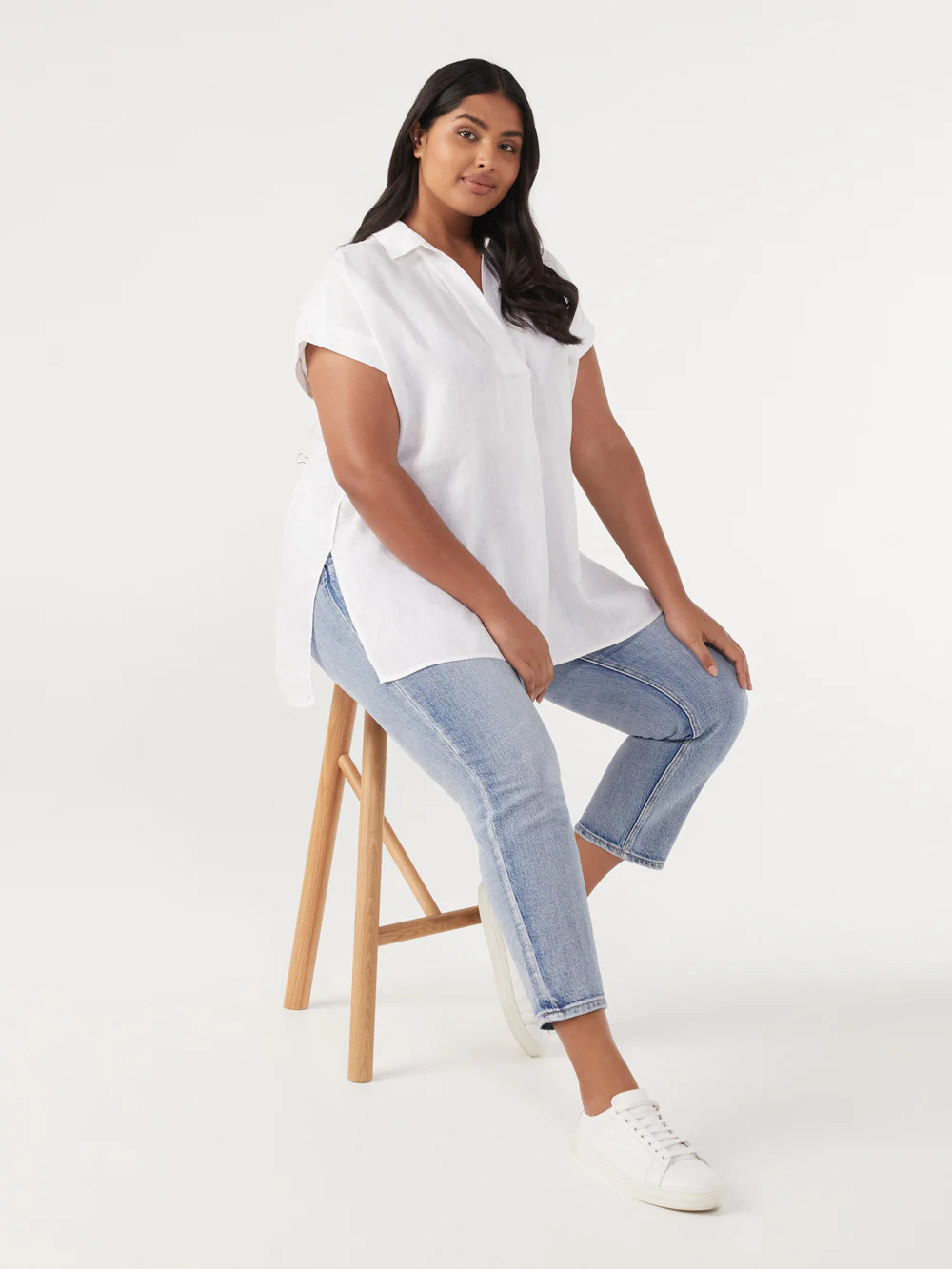 The Stitch Detail Linen Tunic - Image 5