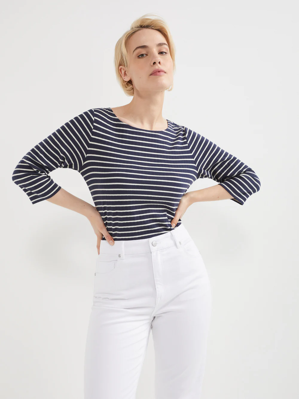 The Stripe Boat Neck Tee