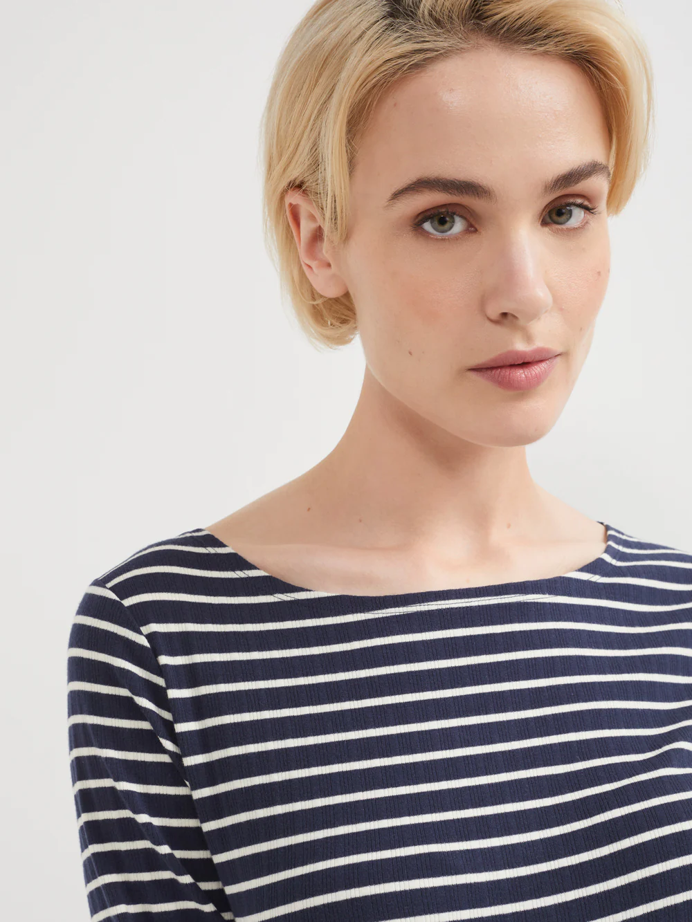 The Stripe Boat Neck Tee - Image 4