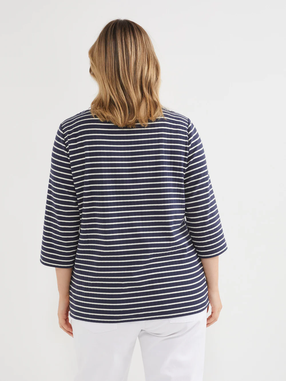 The Stripe Boat Neck Tee - Image 7