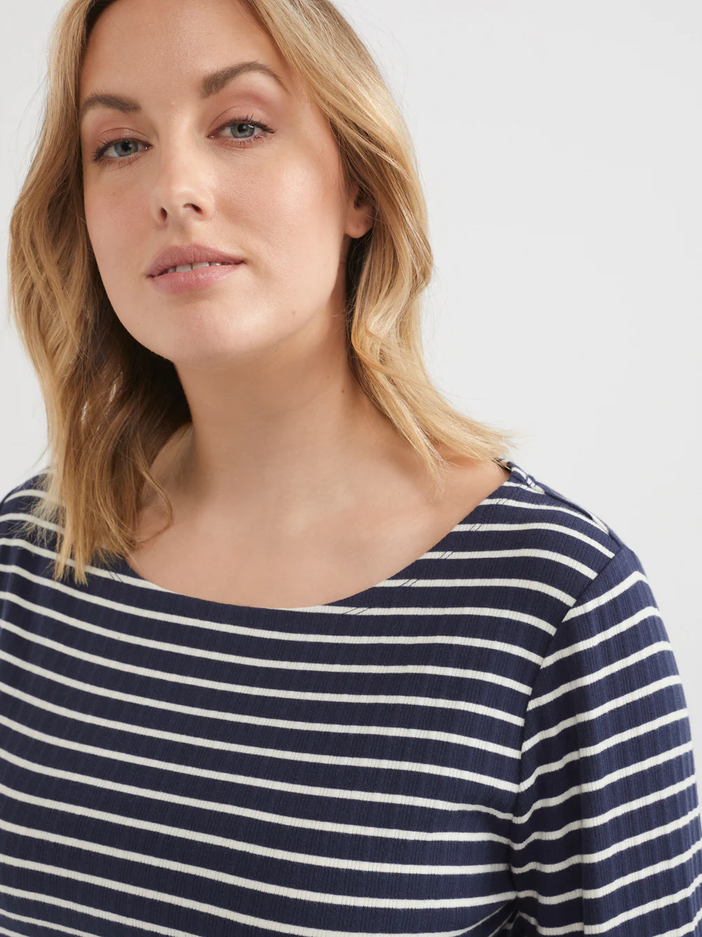 The Stripe Boat Neck Tee - Image 8