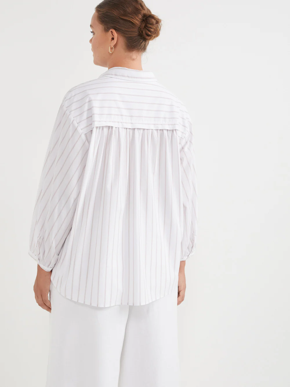 The Stripe Cotton Poplin Popover Top - Image 10