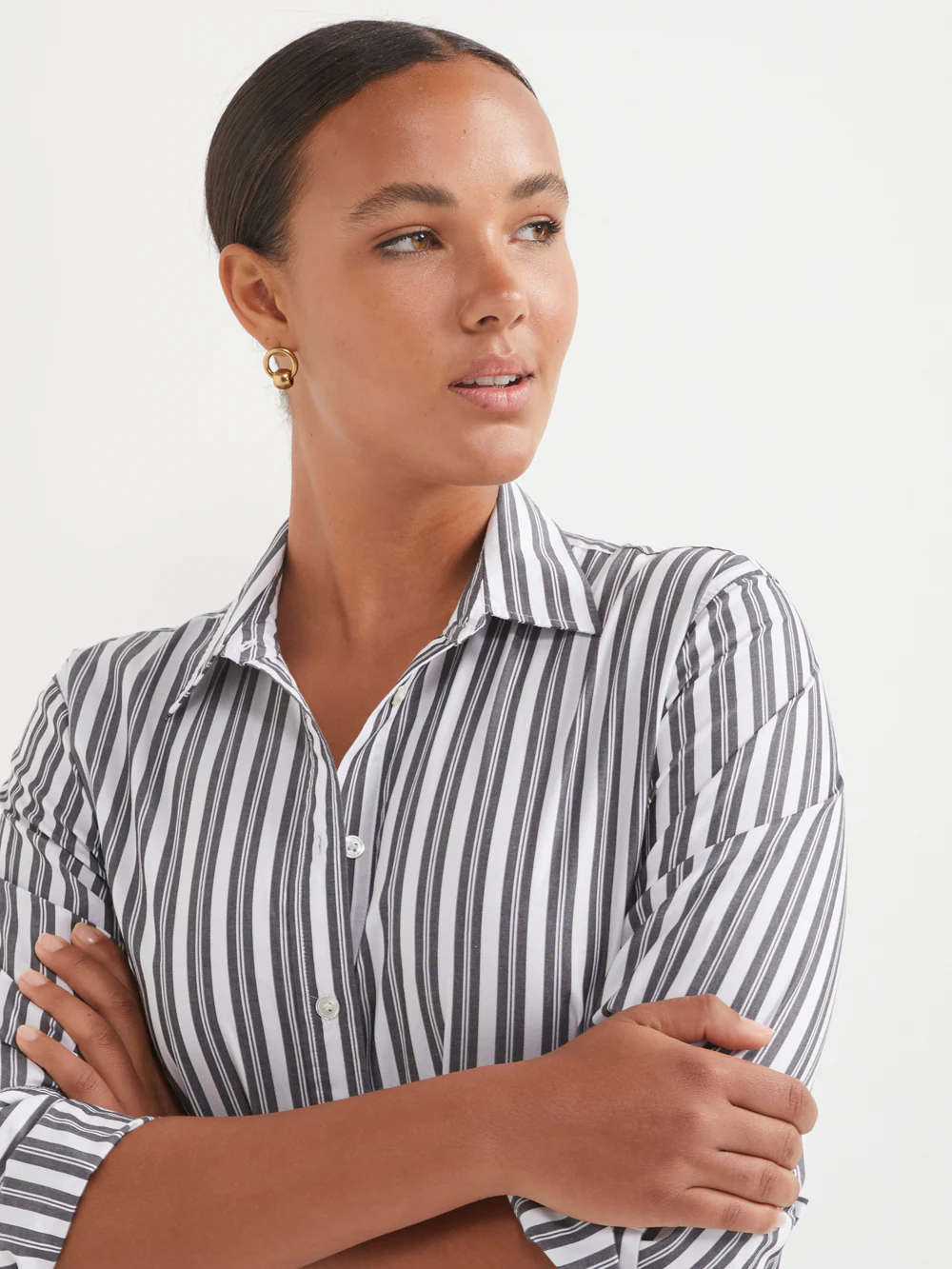 The Stripe Maxi Shirt Dress - Image 4