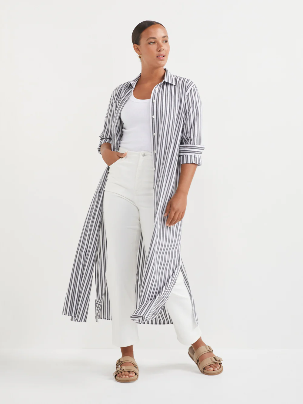 The Stripe Maxi Shirt Dress - Image 5