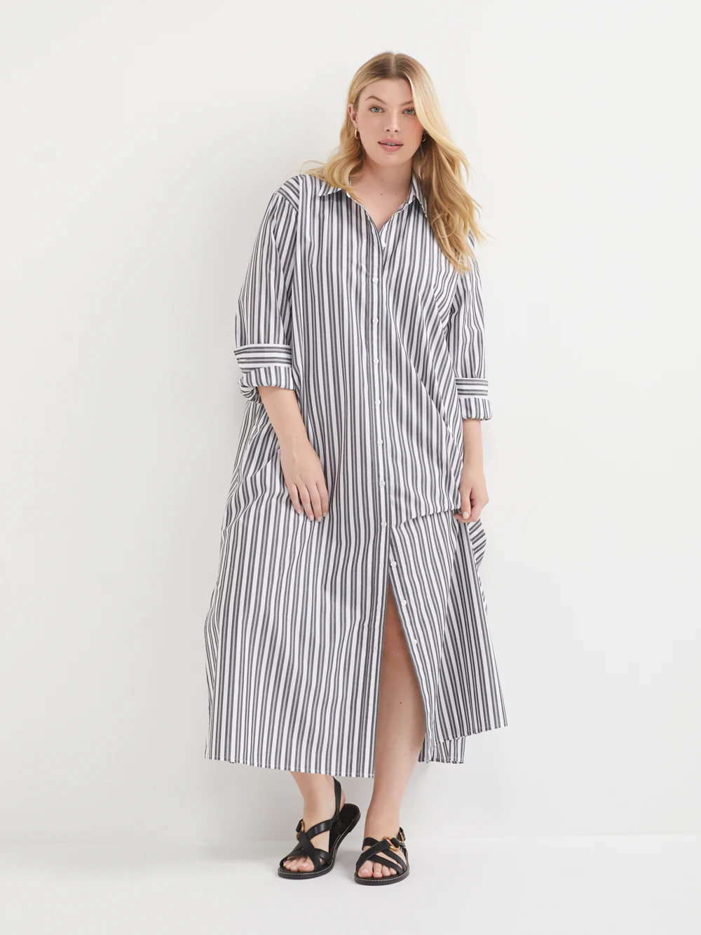 The Stripe Maxi Shirt Dress - Image 6