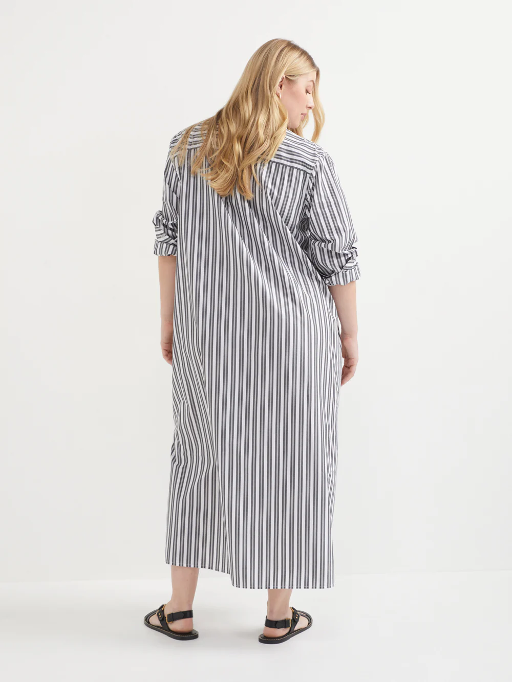 The Stripe Maxi Shirt Dress - Image 8