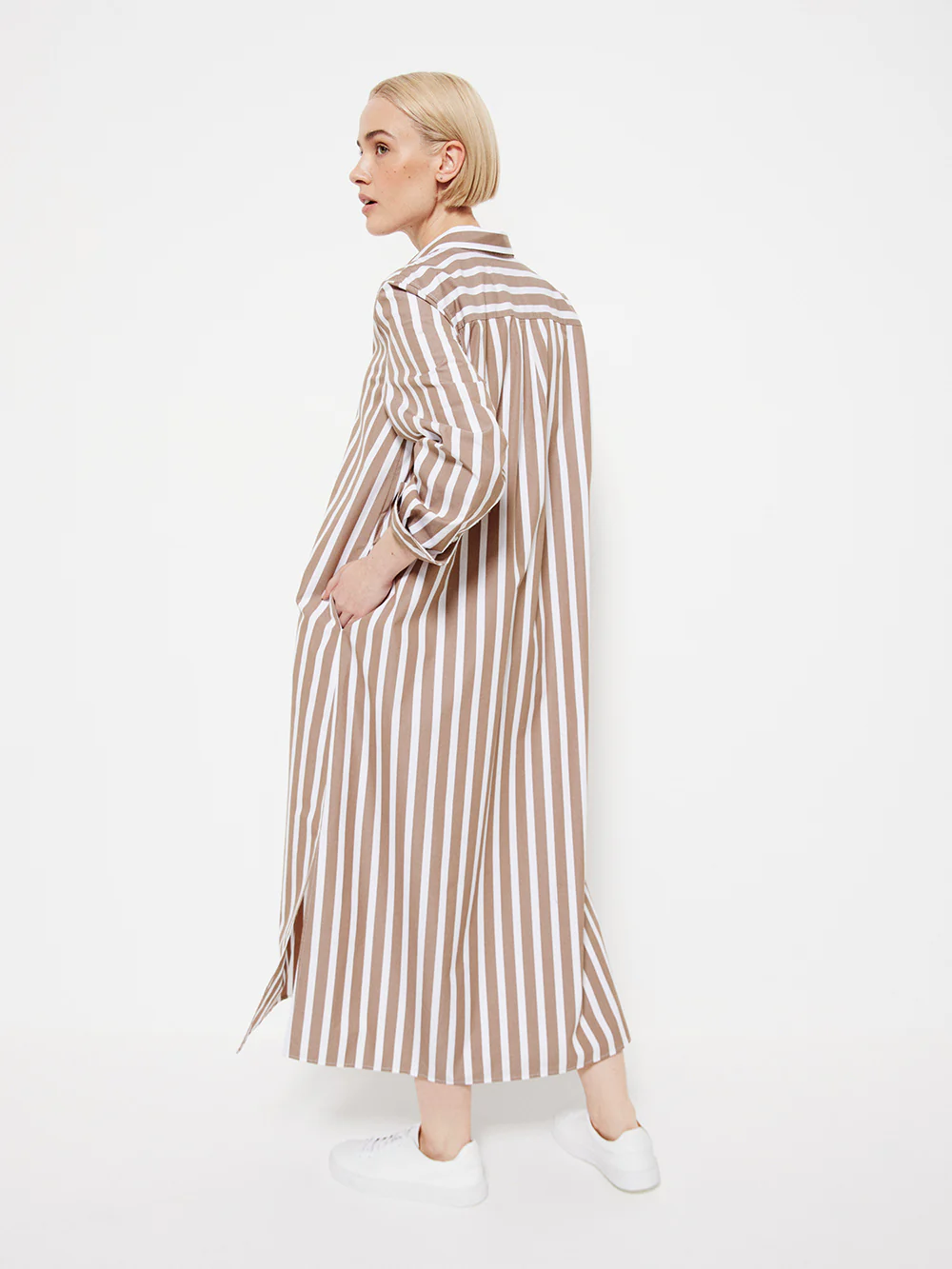 The Stripe Maxi Shirt Dress - Image 3