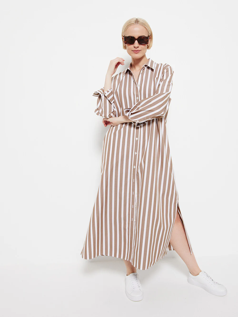 The Stripe Maxi Shirt Dress - Image 4