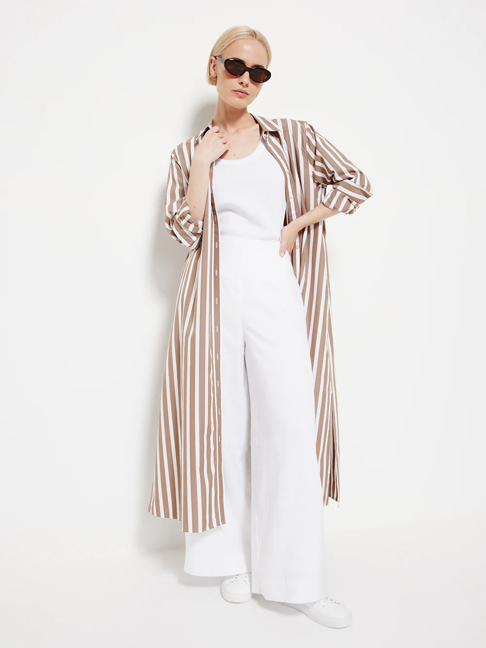 The Stripe Maxi Shirt Dress - Image 5