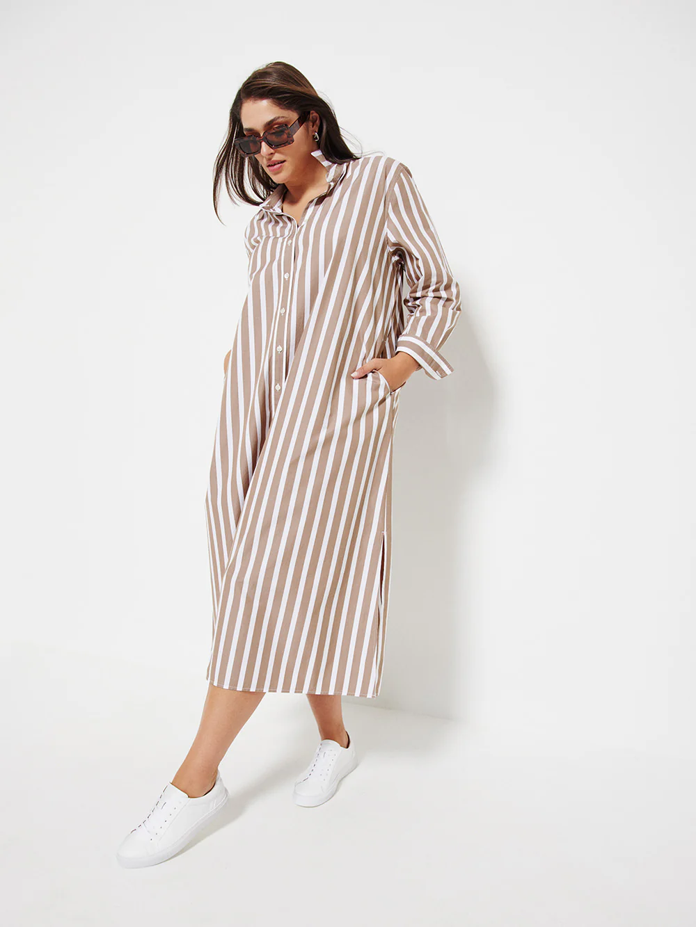 The Stripe Maxi Shirt Dress - Image 6