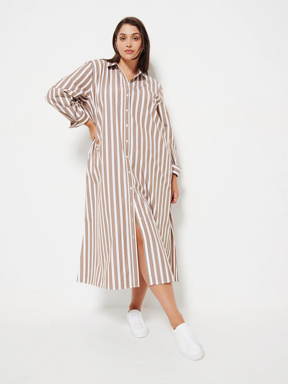 The Stripe Maxi Shirt Dress - Image 8