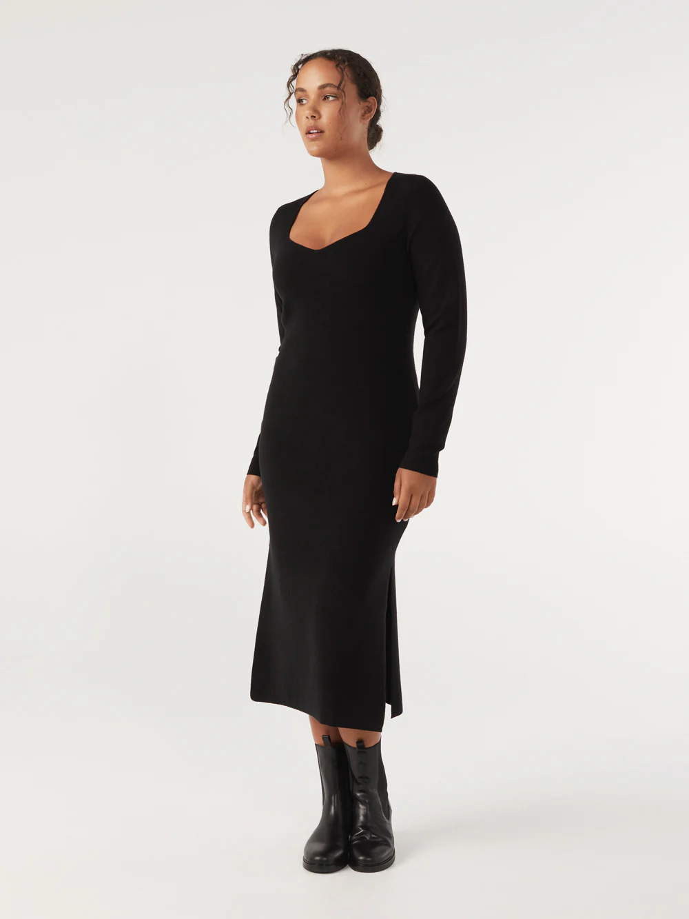 The Sweetheart Neckline Knit Dress - Image 2