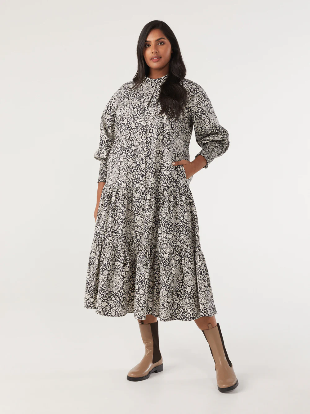 The Tiered Cotton Print Dress - Image 5