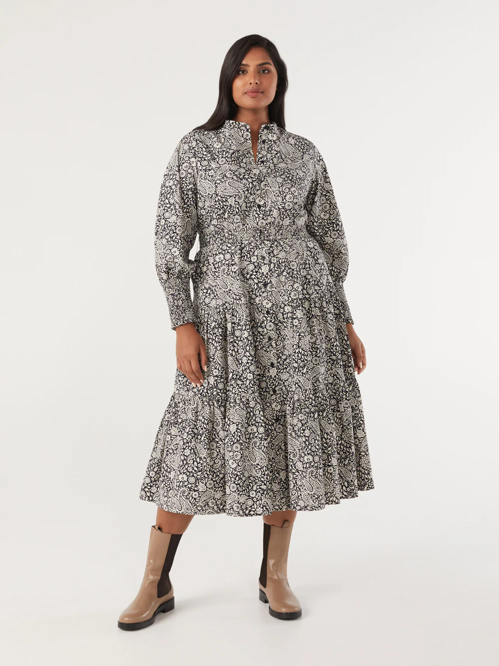 The Tiered Cotton Print Dress - Image 6