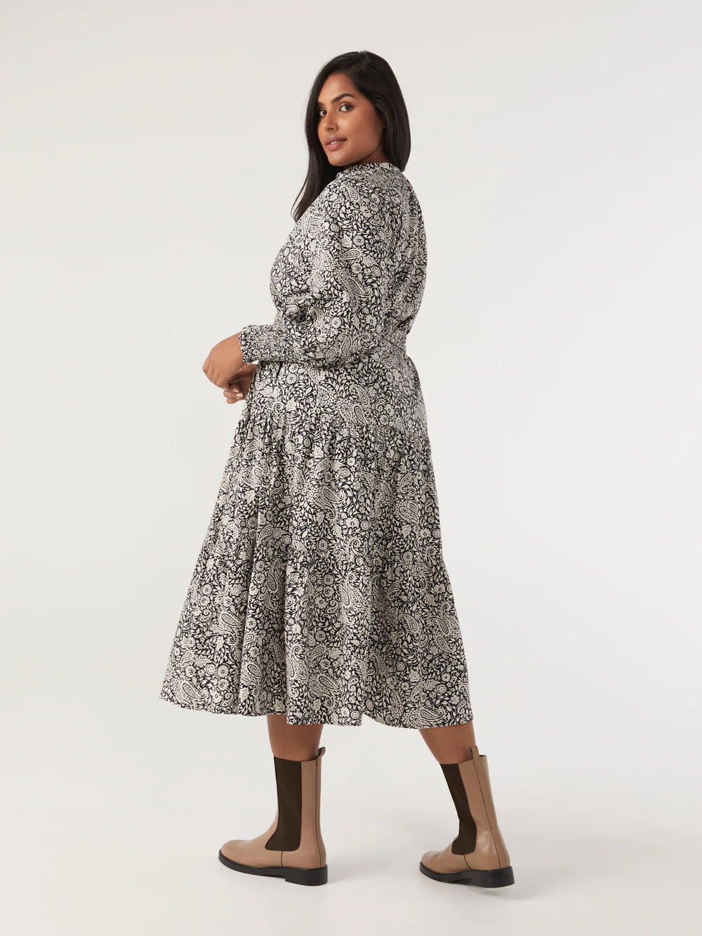 The Tiered Cotton Print Dress - Image 7