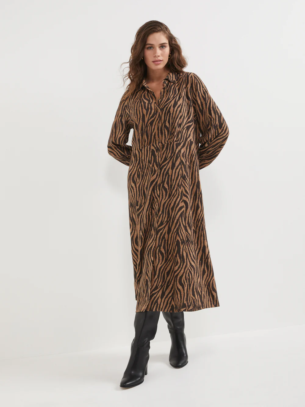 The Tiger Print Shirt Dress - Image 2