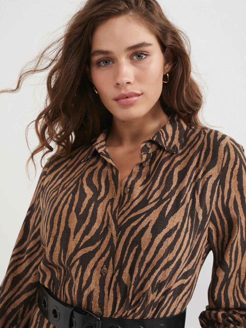 The Tiger Print Shirt Dress - Image 4