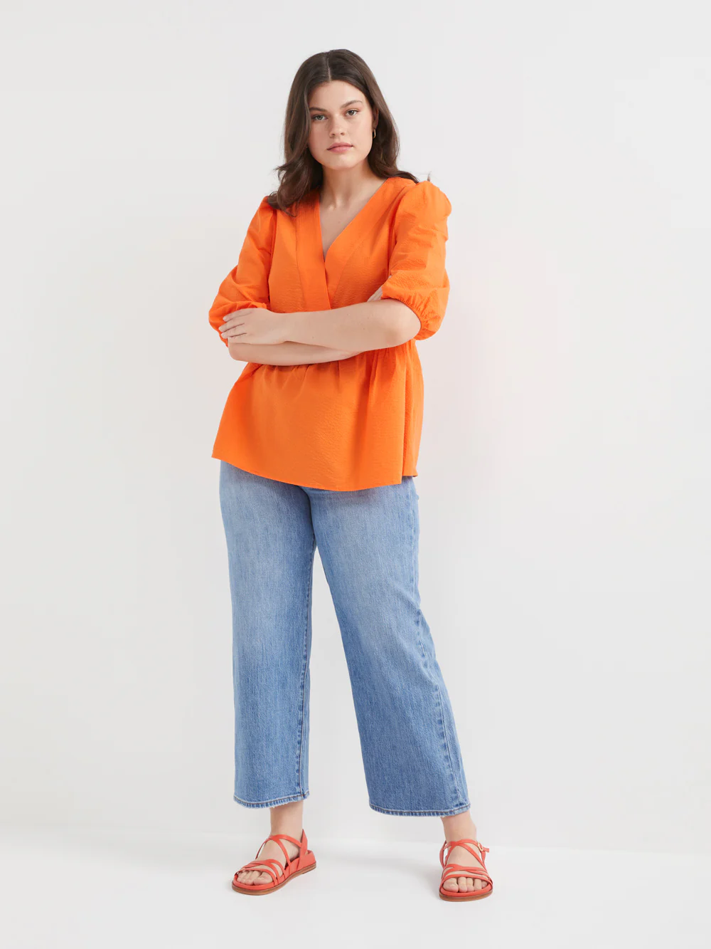 The V-Neck Seersucker Top