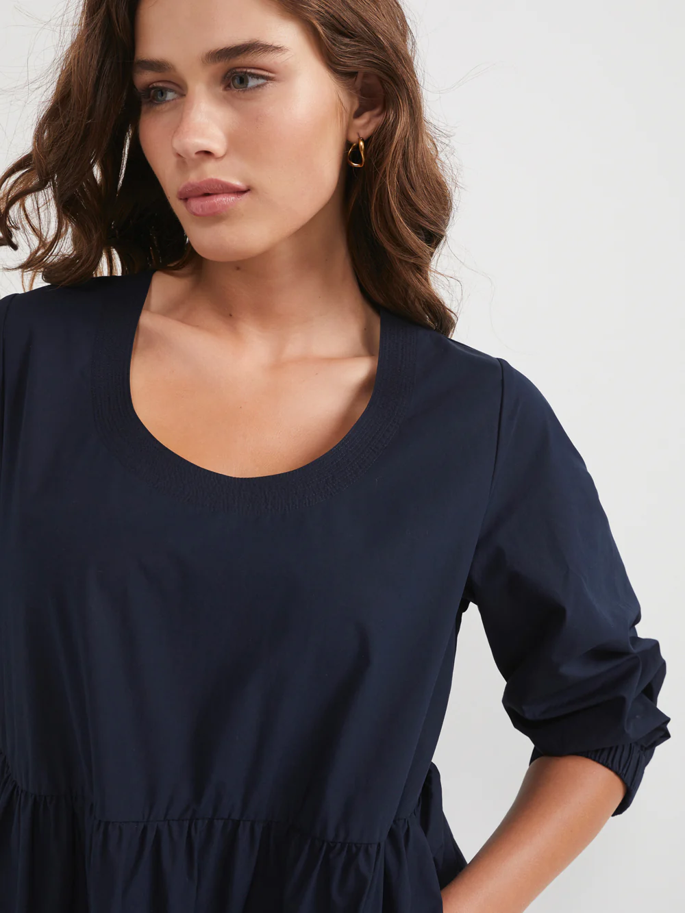 The Washed Cotton Poplin Tiered Dress - Image 4