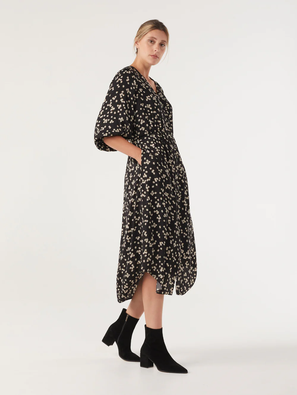 The Washed Satin Print Dress - Image 2