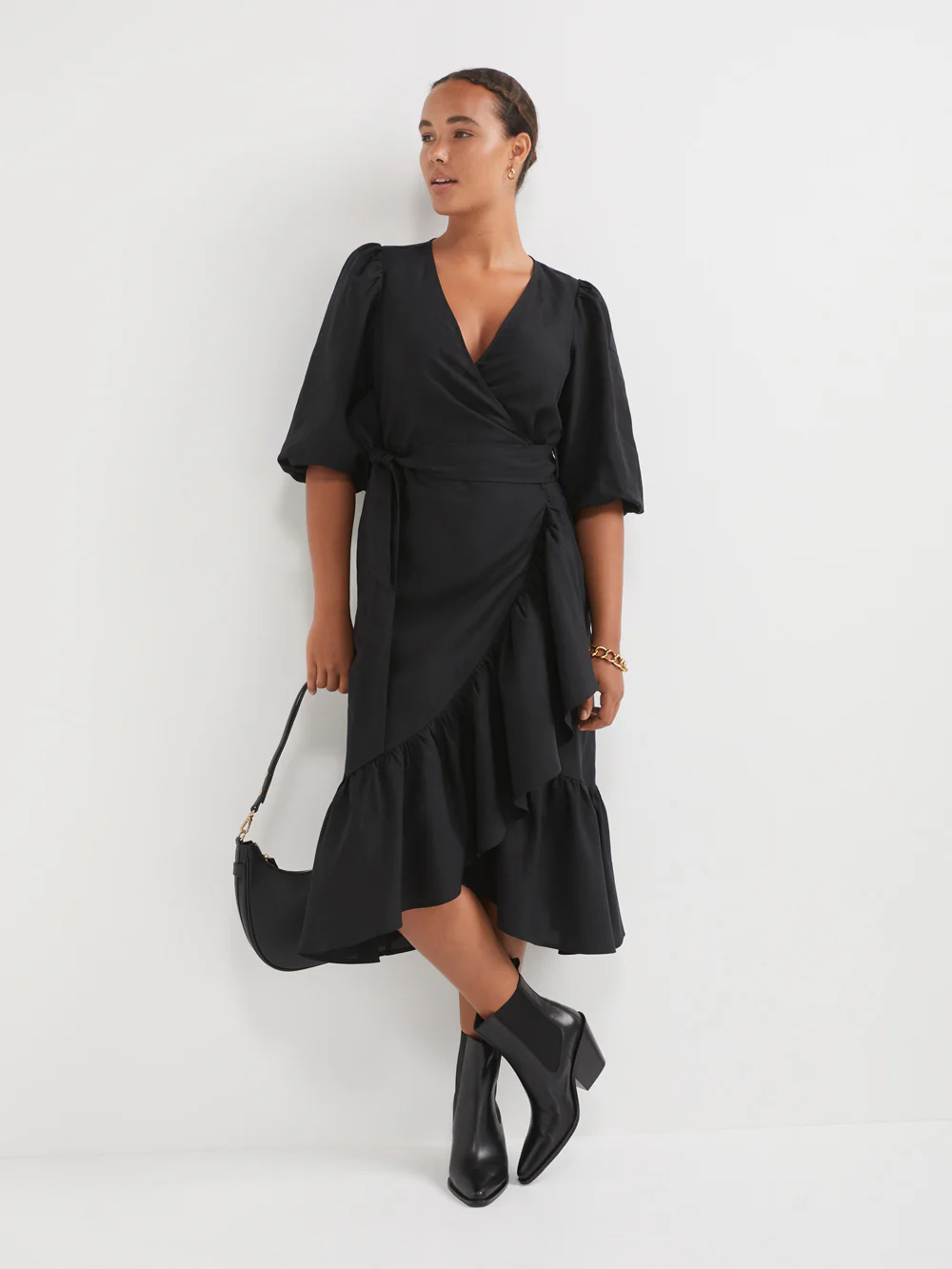 The Wrap Ruffle Dress