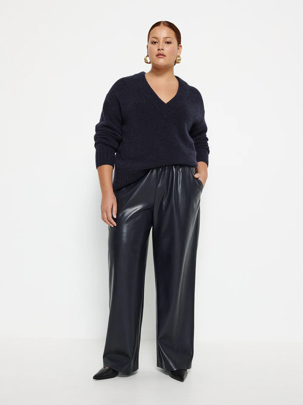 Faux Leather Pull On Pant - Image 10