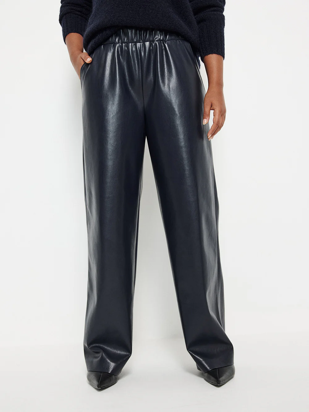 Faux Leather Pull On Pant - Image 2