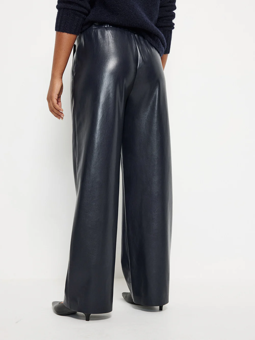Faux Leather Pull On Pant - Image 4