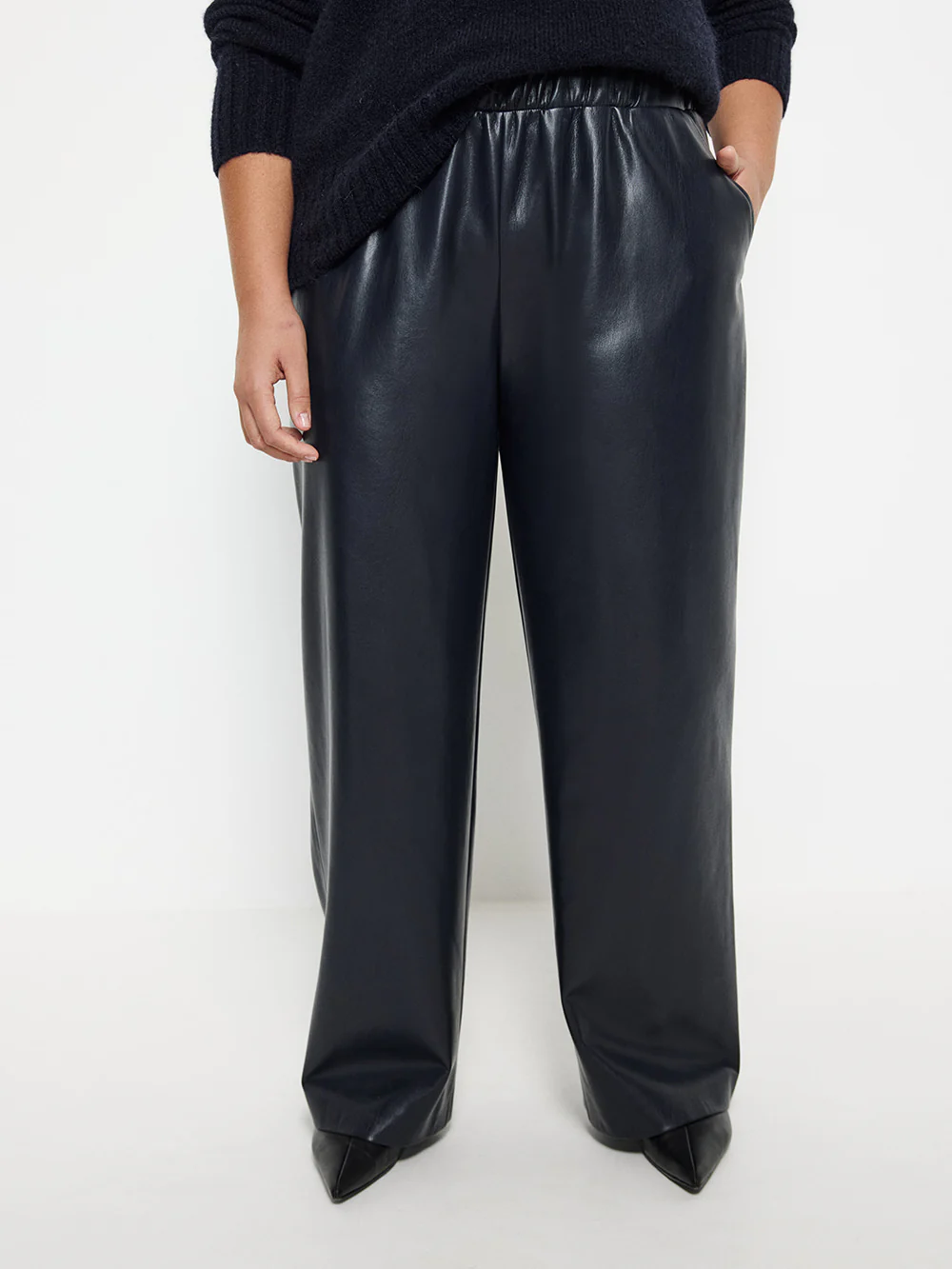 Faux Leather Pull On Pant - Image 7