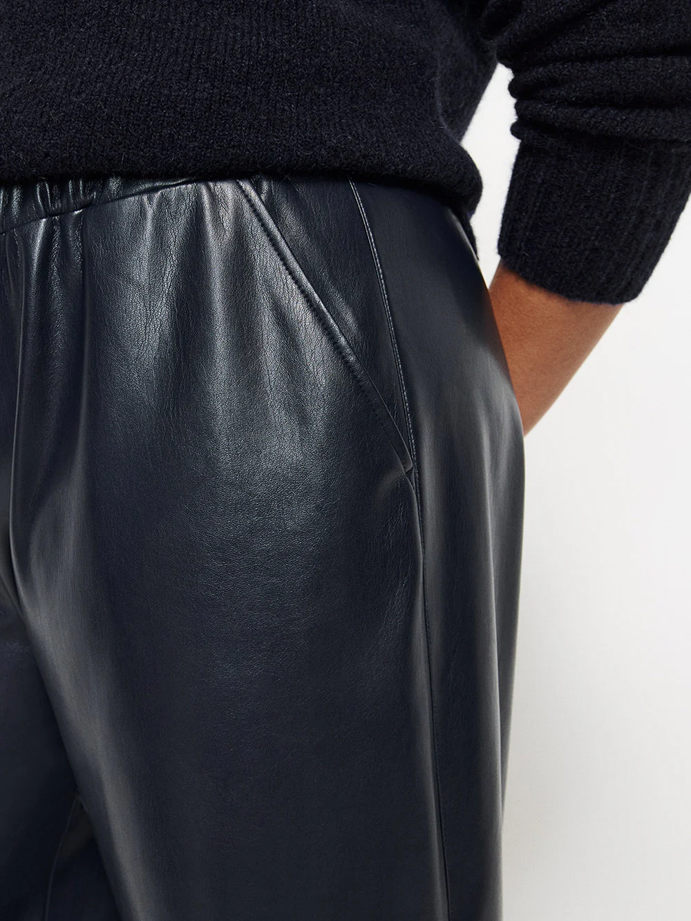 Faux Leather Pull On Pant - Image 8